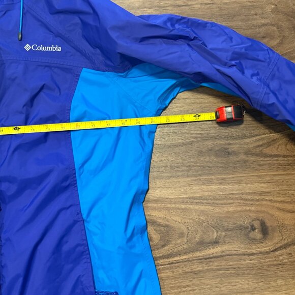 Columbia Rain Wind Jacket Womens Large Blue Two Toned Outdoor Coat - Picture 2 of 6